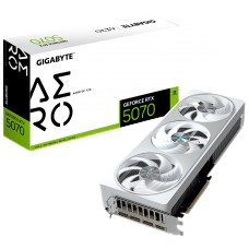 Placa de Vídeo Gigabyte NVIDIA GeForce RTX 5070 AERO OC, 12GB, GDDR7, DLSS, Ray Tracing, GV-N5070AERO OC-12GD